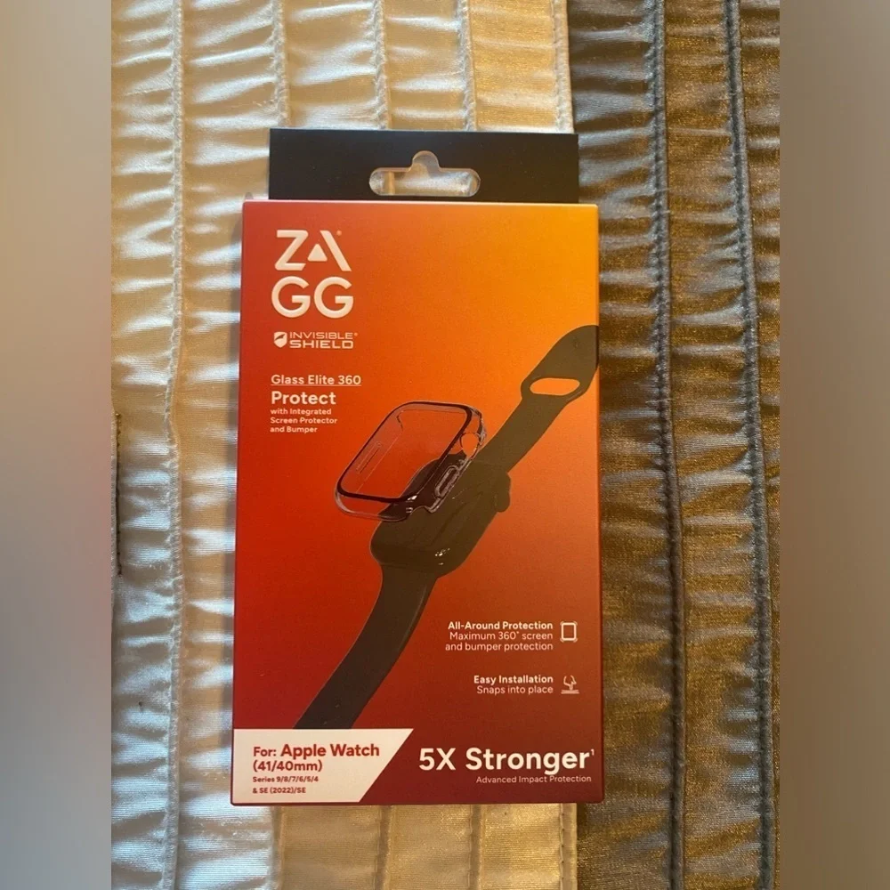 ZAGG - NEW- InvisibleShield Glass Elite 360 Bumper Screen Protection Apple Watch